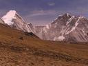 Day 6 : Dugla to Gorak Shep.\r\nLooking back. It had been quite a climb to reach this plateau.